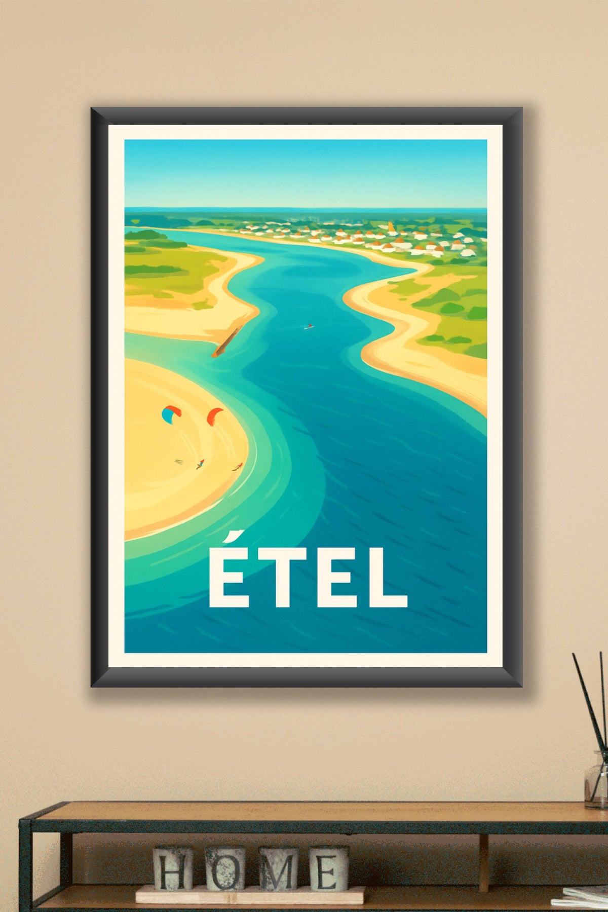 Affiche Étel — Évasion estivale entre mer et dunes · poster d'art de Étel