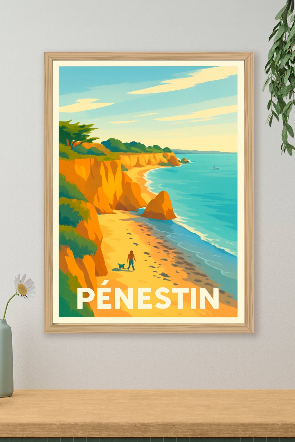 Affiche Pénestin — Échappée belle sur la côte sauvage · poster d'art de Pénestin
