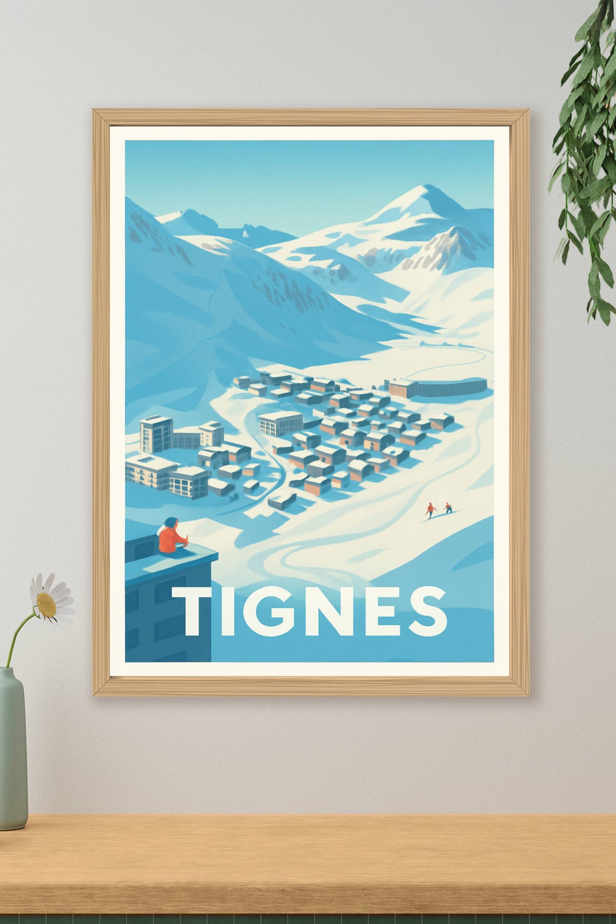 Affiche Tignes — Évasion hivernale au cœur des Alpes · poster d'art de Tignes