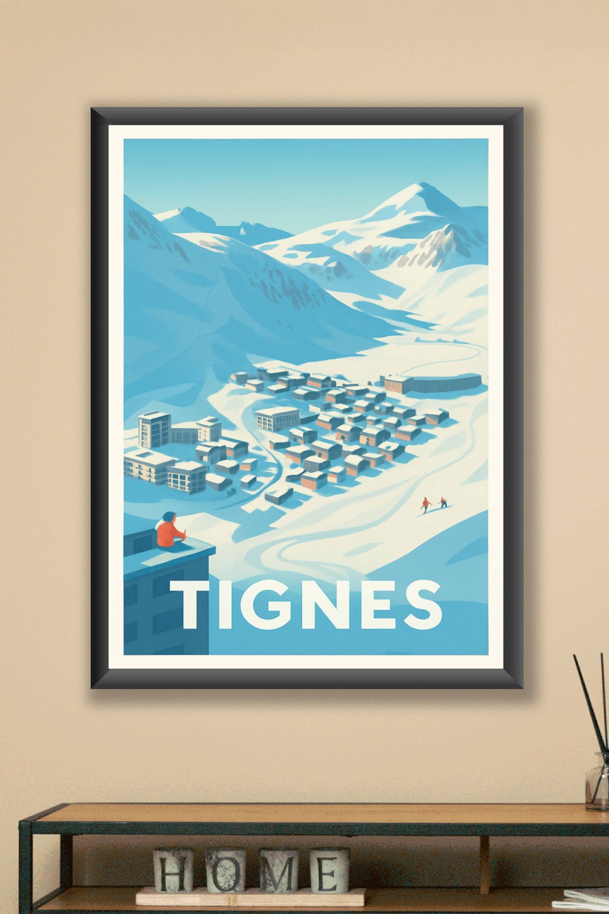 Affiche Tignes — Évasion hivernale au cœur des Alpes · poster d'art de Tignes