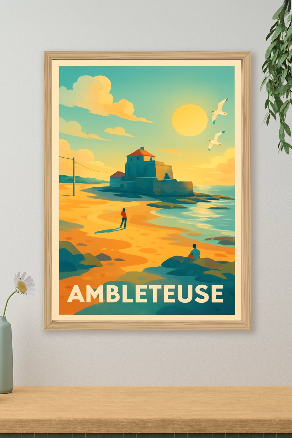 Affiche Ambleteuse — Sérénité et charme côtier · poster d'art de Ambleteuse