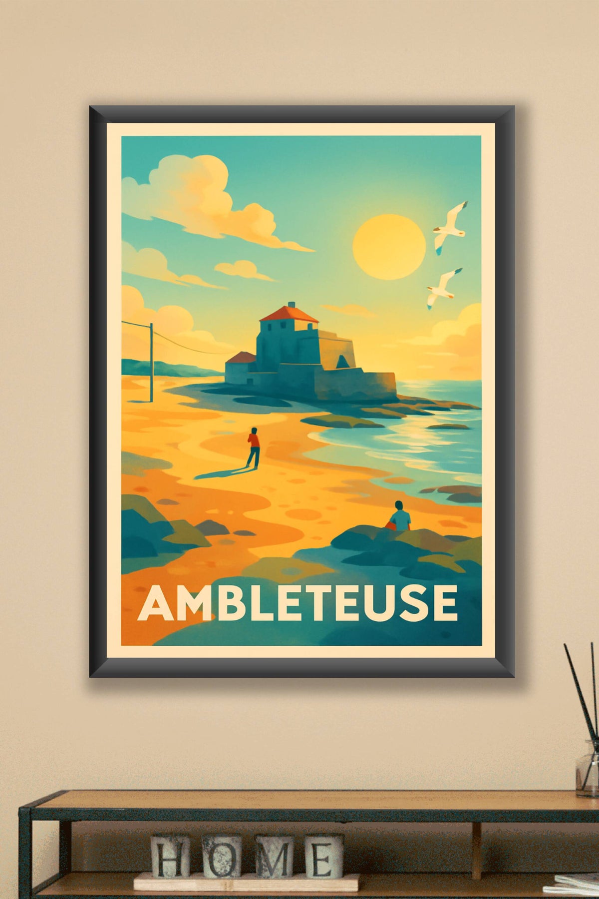 Affiche Ambleteuse — Sérénité et charme côtier · poster d'art de Ambleteuse