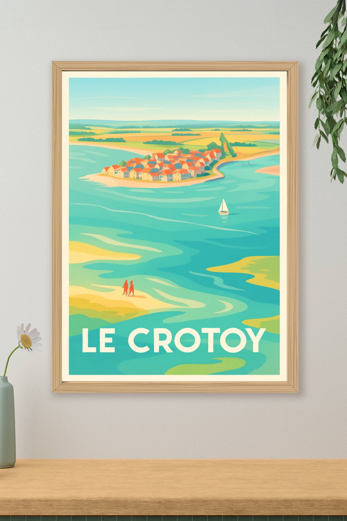 Affiche Le Crotoy — Charme et sérénité en bord de mer · poster d'art de Le Crotoy