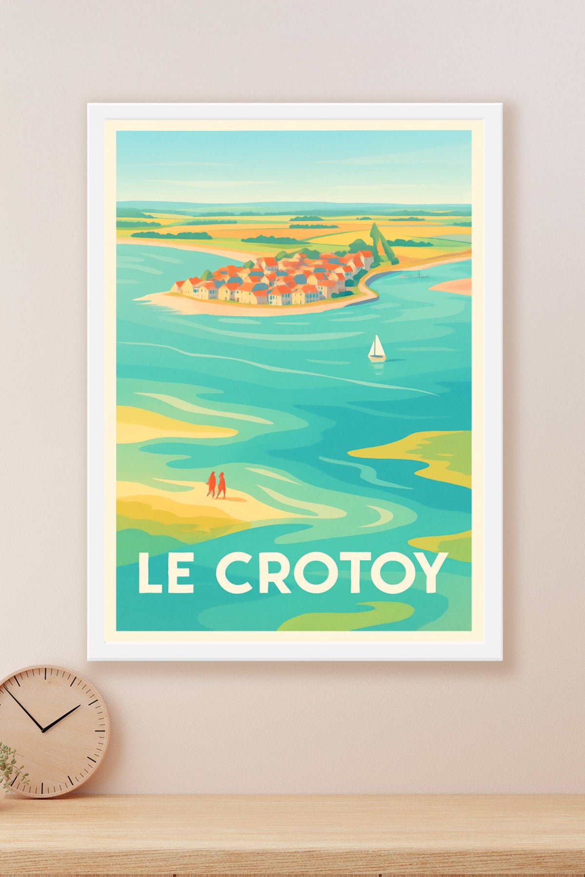 Affiche Le Crotoy — Charme et sérénité en bord de mer · poster d'art de Le Crotoy