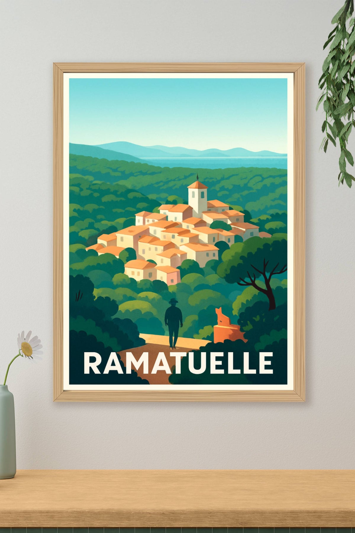 Affiche Ramatuelle — Charme et sérénité en Provence · poster d'art de Ramatuelle