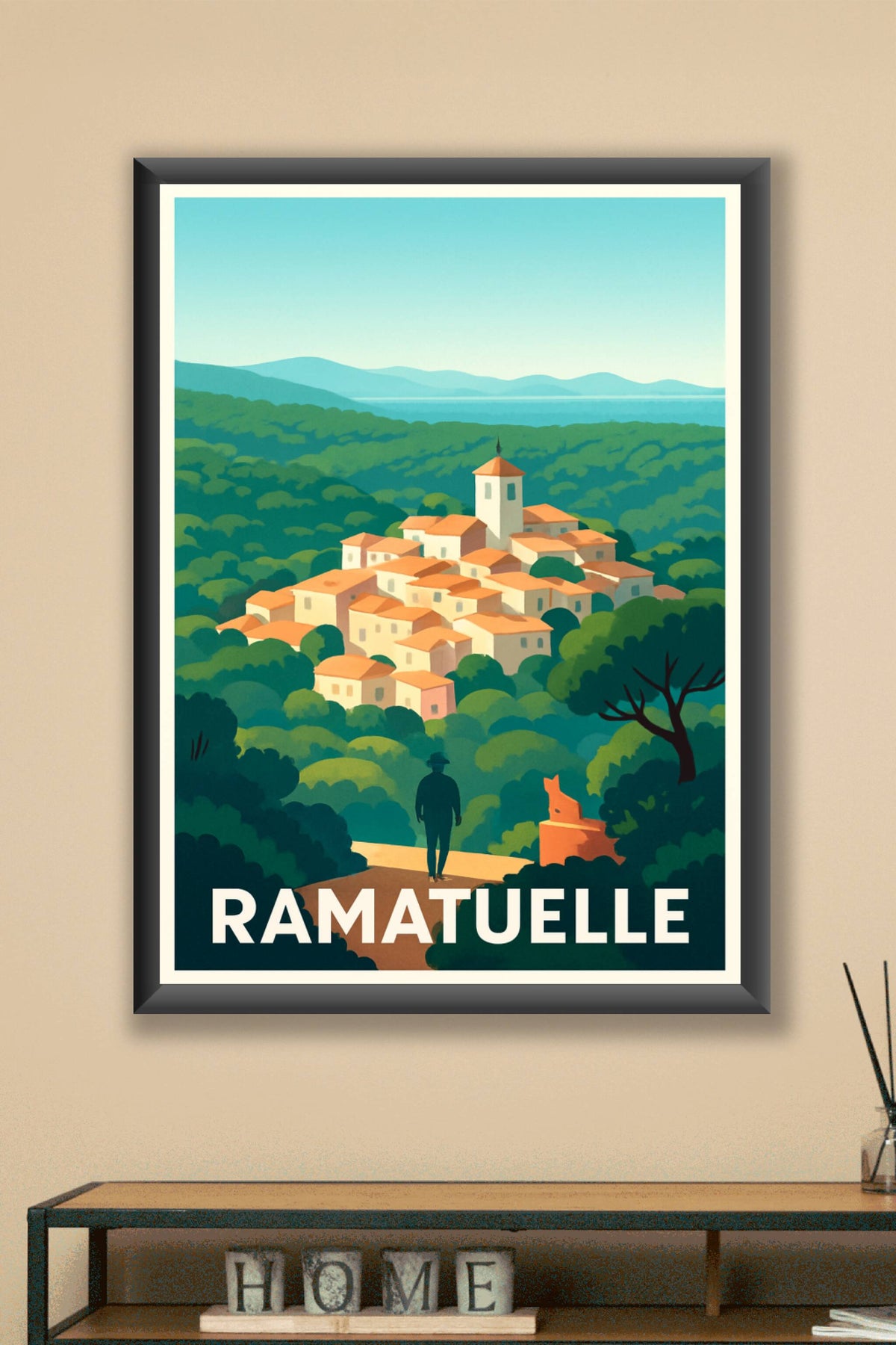 Affiche Ramatuelle — Charme et sérénité en Provence · poster d'art de Ramatuelle