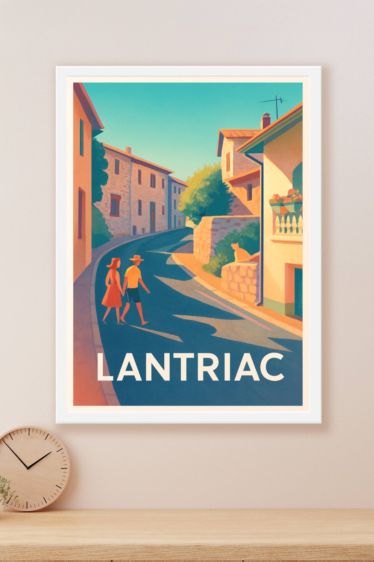 Affiche Lantriac — Douceur de vie et rues ensoleillées · poster d'art de Lantriac