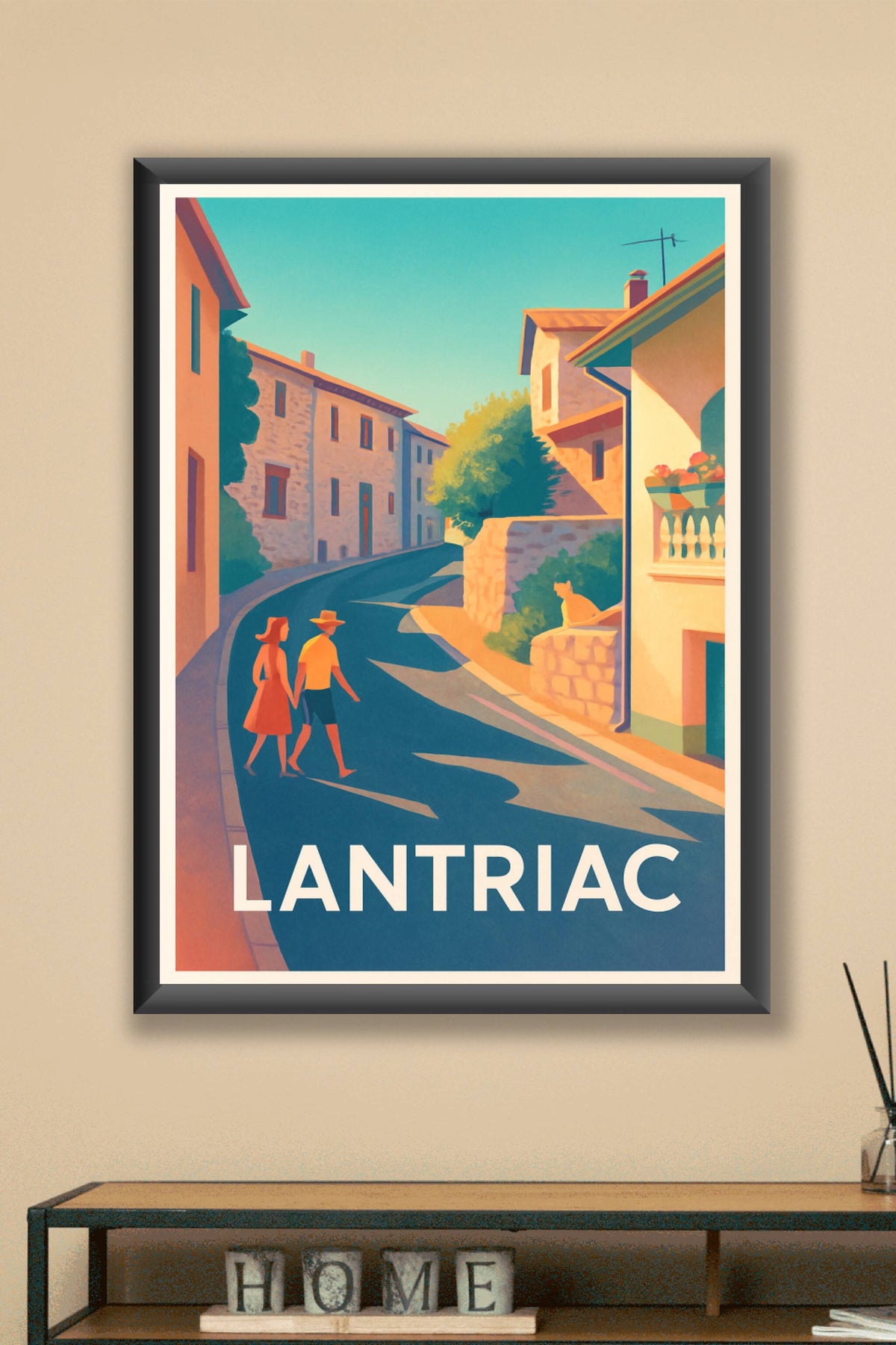 Affiche Lantriac — Douceur de vie et rues ensoleillées · poster d'art de Lantriac