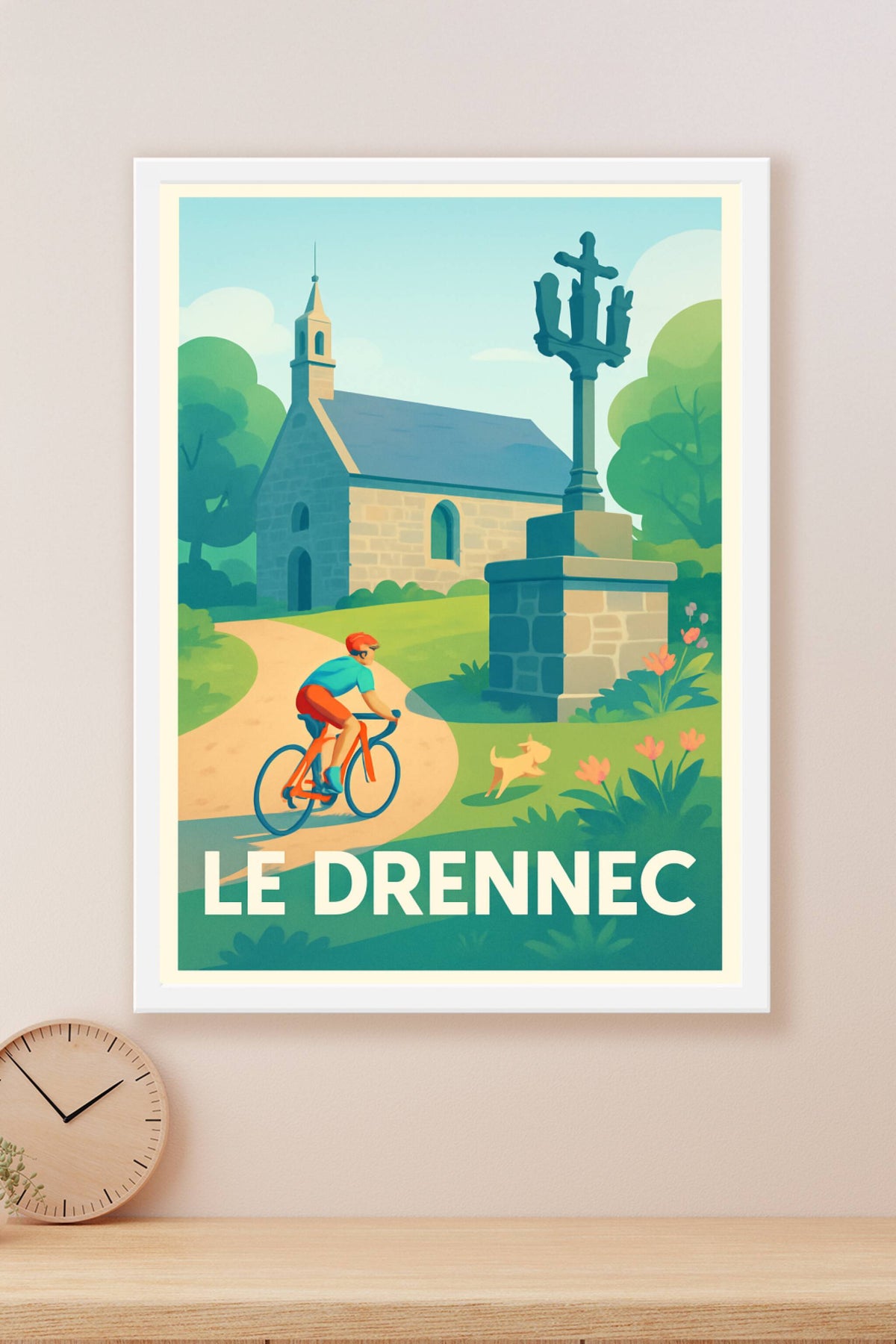Affiche Le Drennec — Escapade bucolique à vélo · poster d'art de Le Drennec
