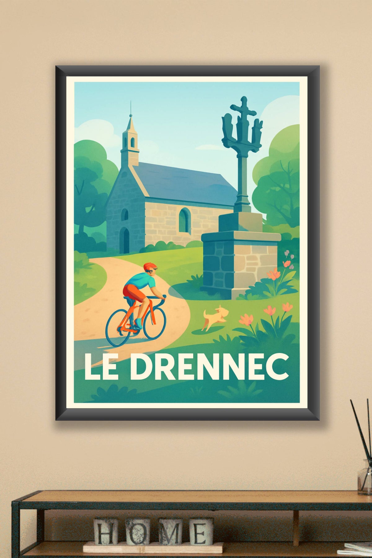 Affiche Le Drennec — Escapade bucolique à vélo · poster d'art de Le Drennec