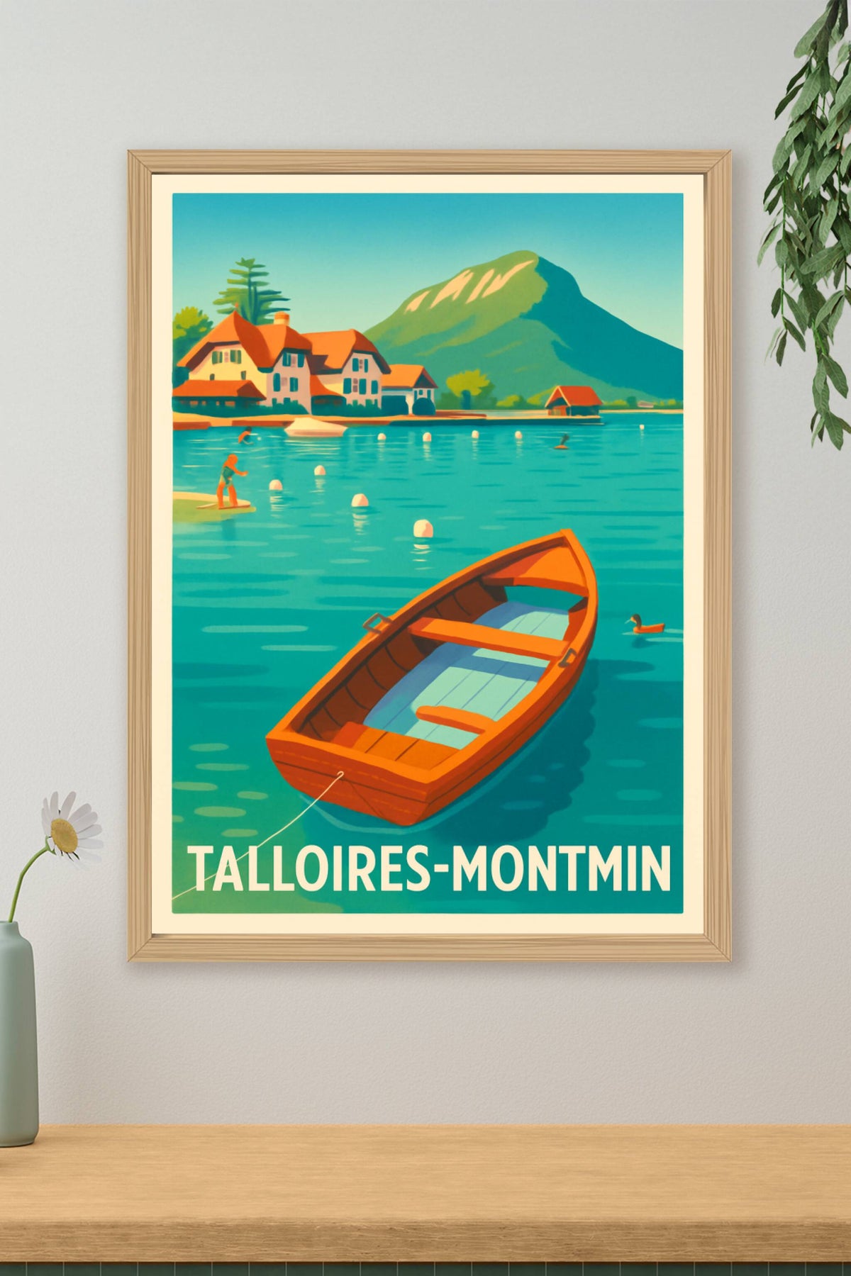 Affiche Talloires-Montmin — Évasion au bord du lac · poster d'art de Talloires-Montmin