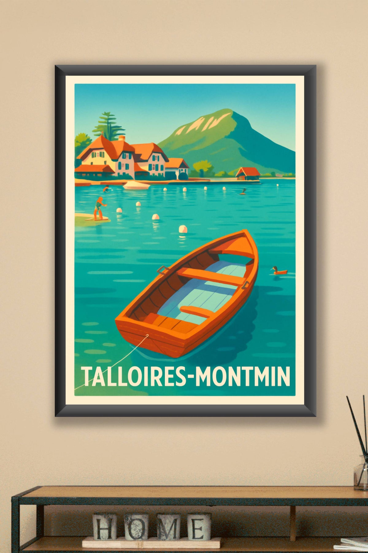 Affiche Talloires-Montmin — Évasion au bord du lac · poster d'art de Talloires-Montmin