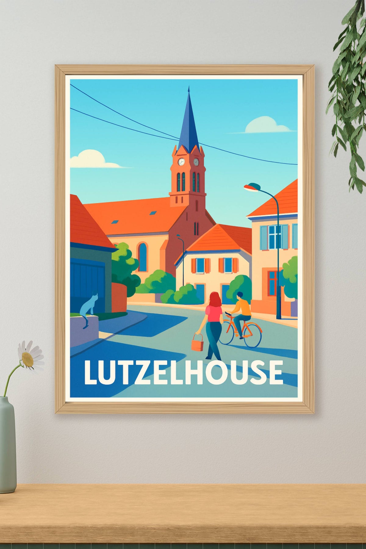 Affiche Lutzelhouse — Charme paisible d'une ville alsacienne · poster d'art de Lutzelhouse