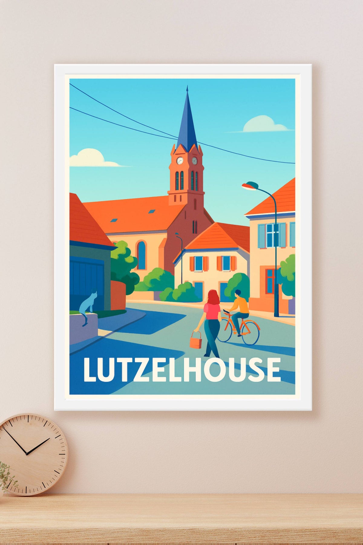 Affiche Lutzelhouse — Charme paisible d'une ville alsacienne · poster d'art de Lutzelhouse