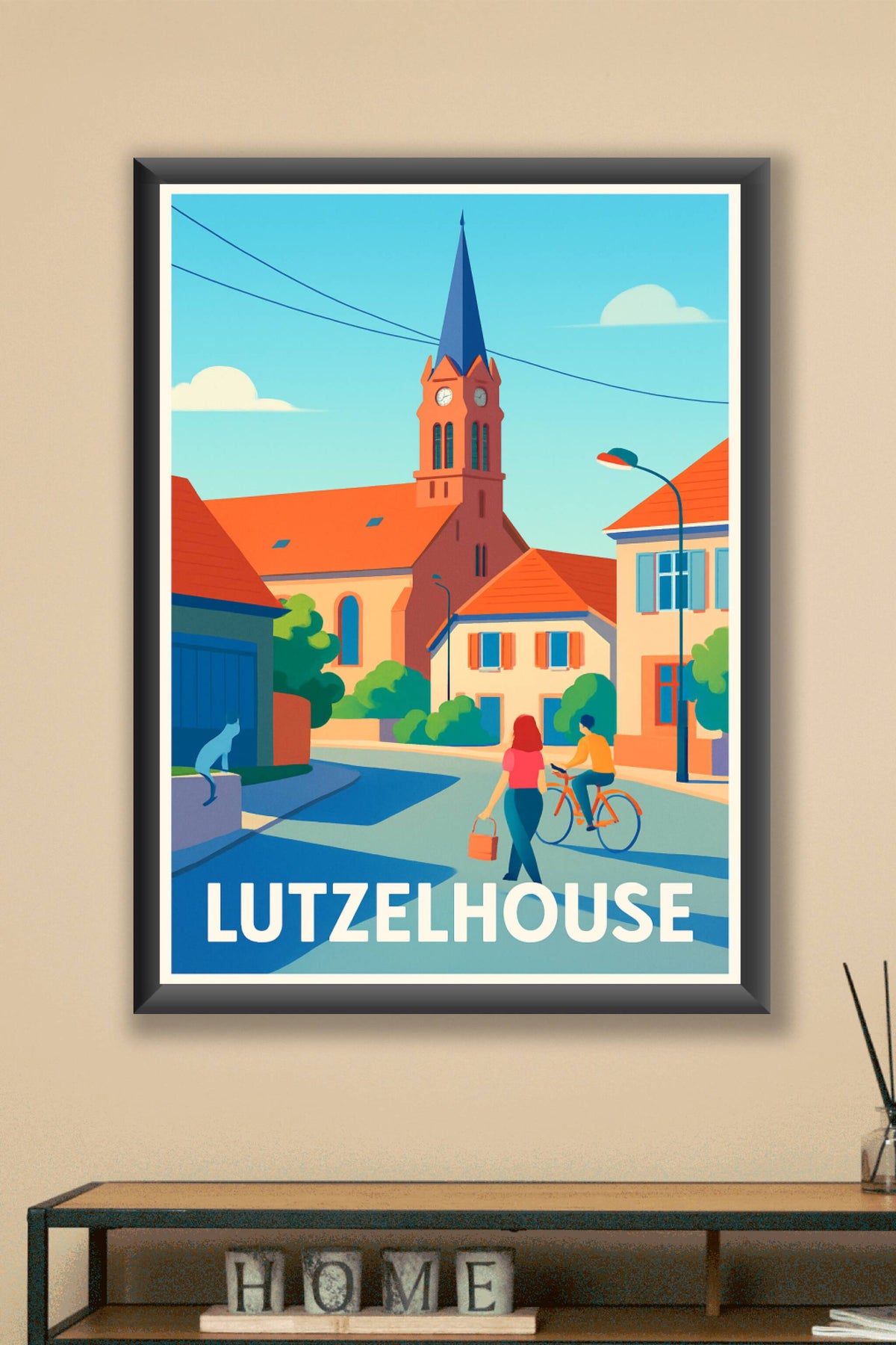 Affiche Lutzelhouse — Charme paisible d'une ville alsacienne · poster d'art de Lutzelhouse