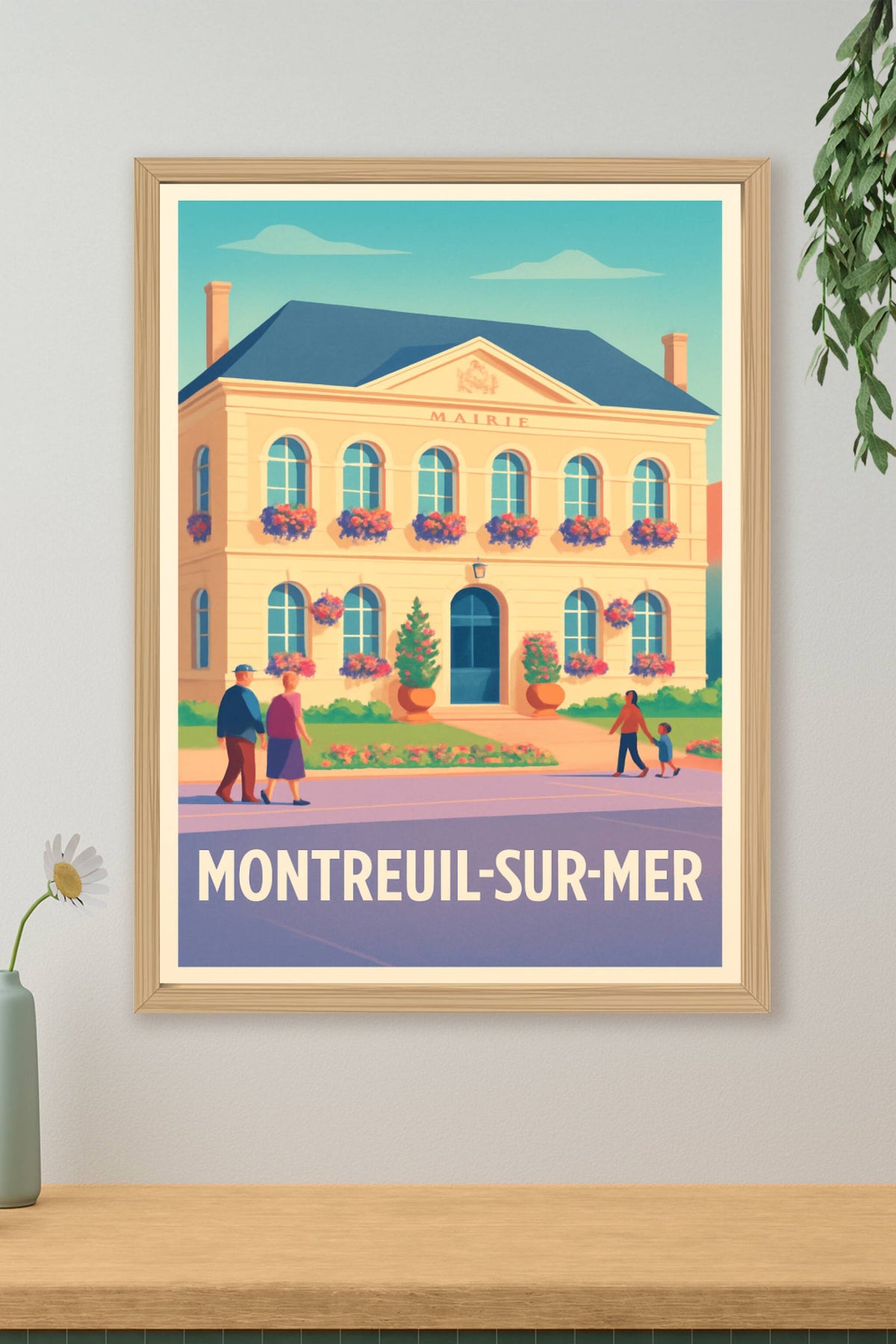 Affiche Montreuil-sur-Mer — Une élégance intemporelle au cœur de la ville · poster d'art de Montreuil-sur-Mer
