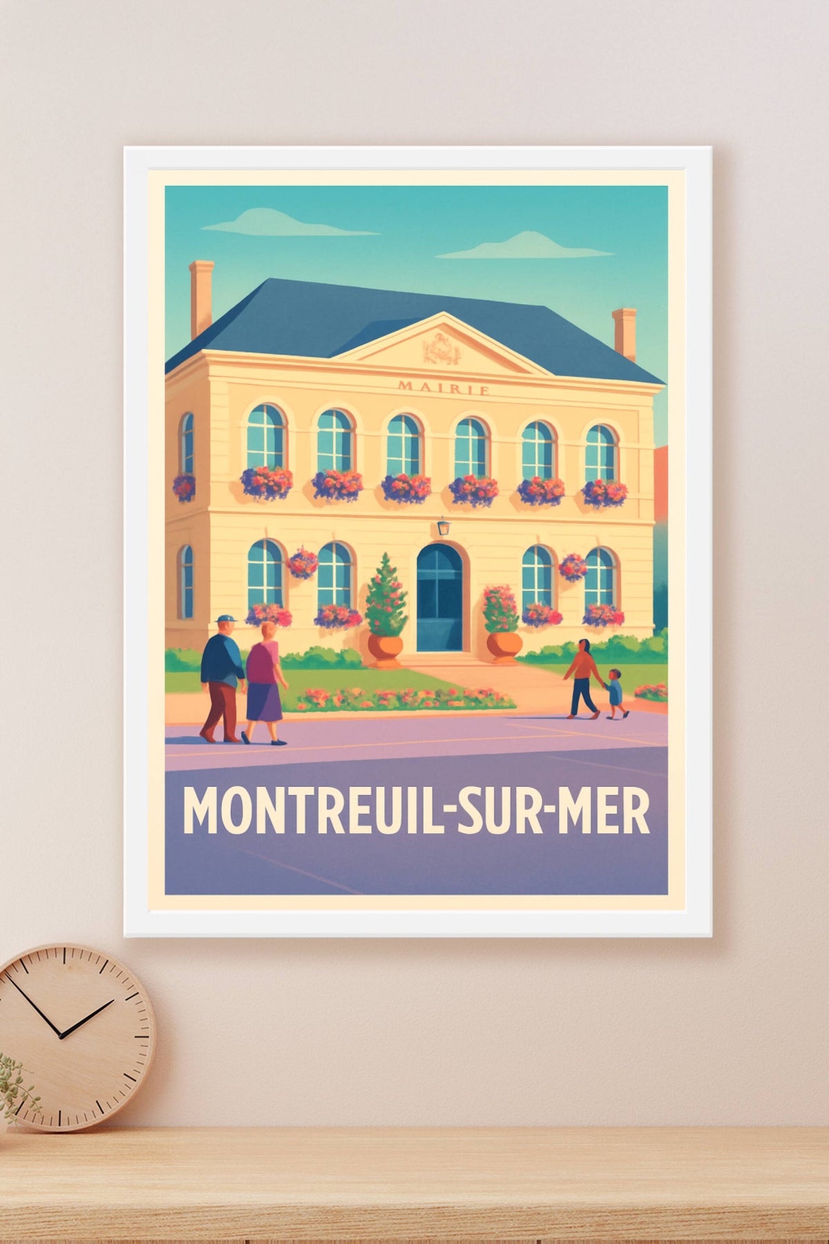 Affiche Montreuil-sur-Mer — Une élégance intemporelle au cœur de la ville · poster d'art de Montreuil-sur-Mer