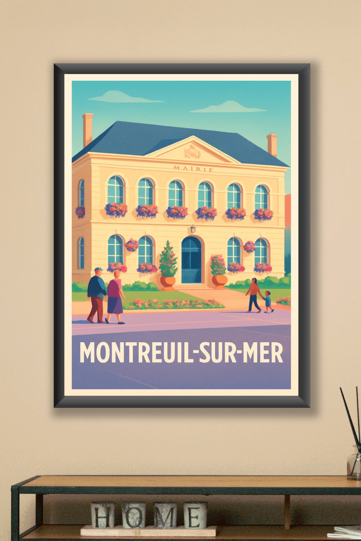 Affiche Montreuil-sur-Mer — Une élégance intemporelle au cœur de la ville · poster d'art de Montreuil-sur-Mer