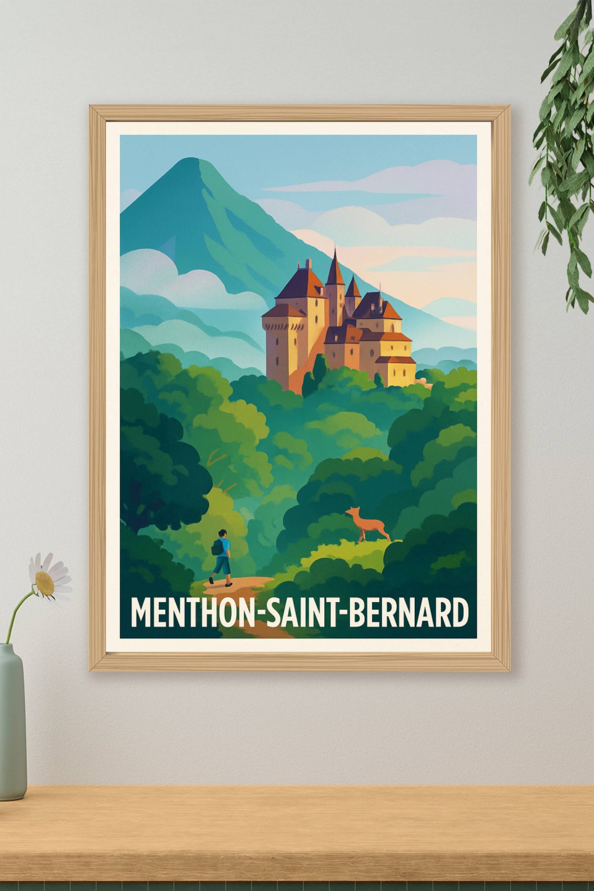 Affiche Menthon-Saint-Bernard — L’élégance au cœur des montagnes · poster d'art de Menthon-Saint-Bernard