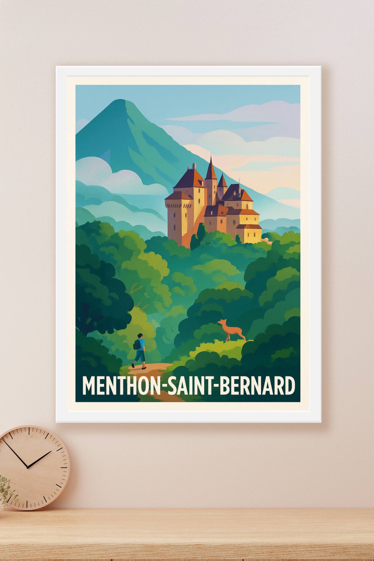 Affiche Menthon-Saint-Bernard — L’élégance au cœur des montagnes · poster d'art de Menthon-Saint-Bernard