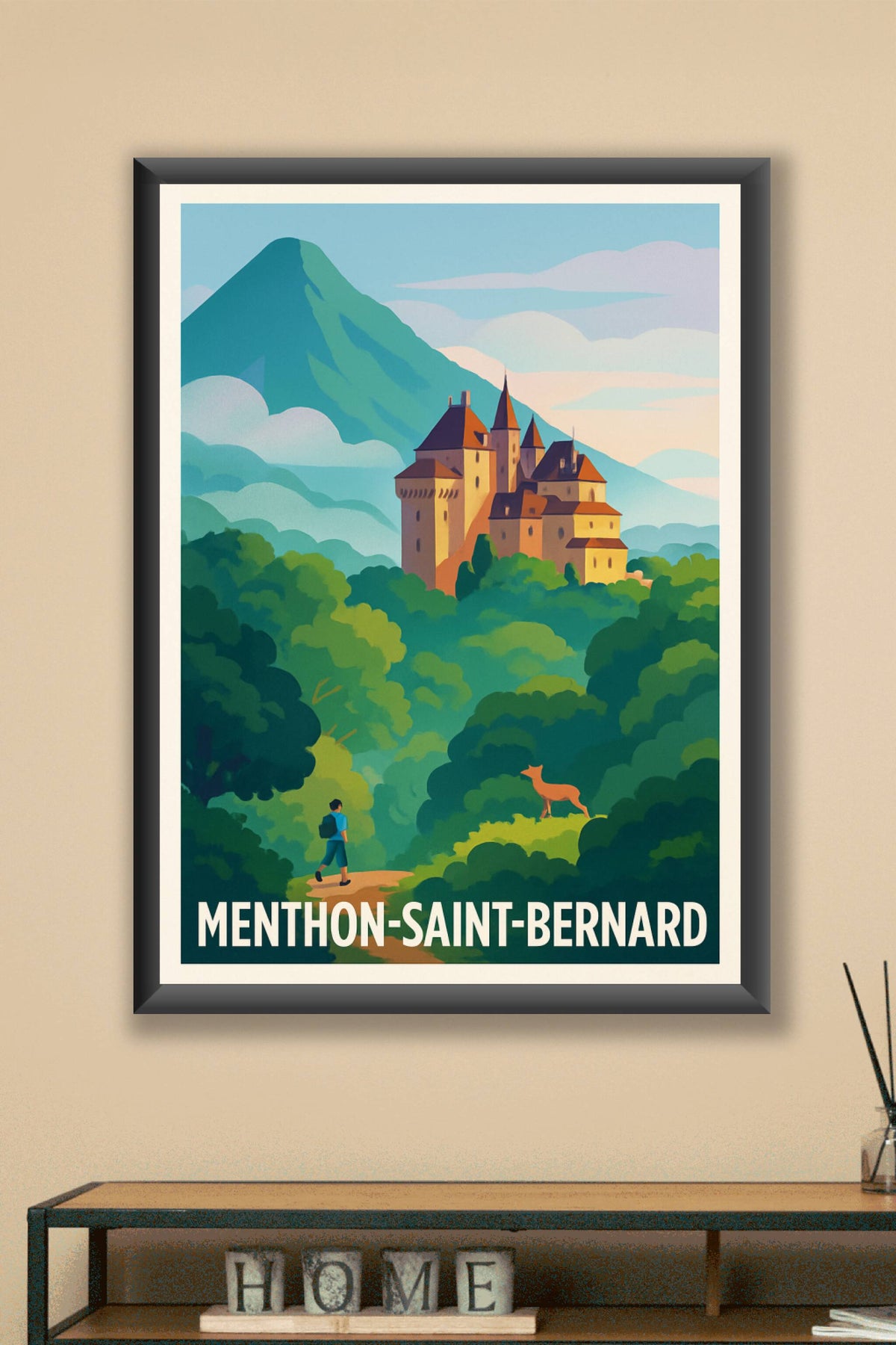 Affiche Menthon-Saint-Bernard — L’élégance au cœur des montagnes · poster d'art de Menthon-Saint-Bernard