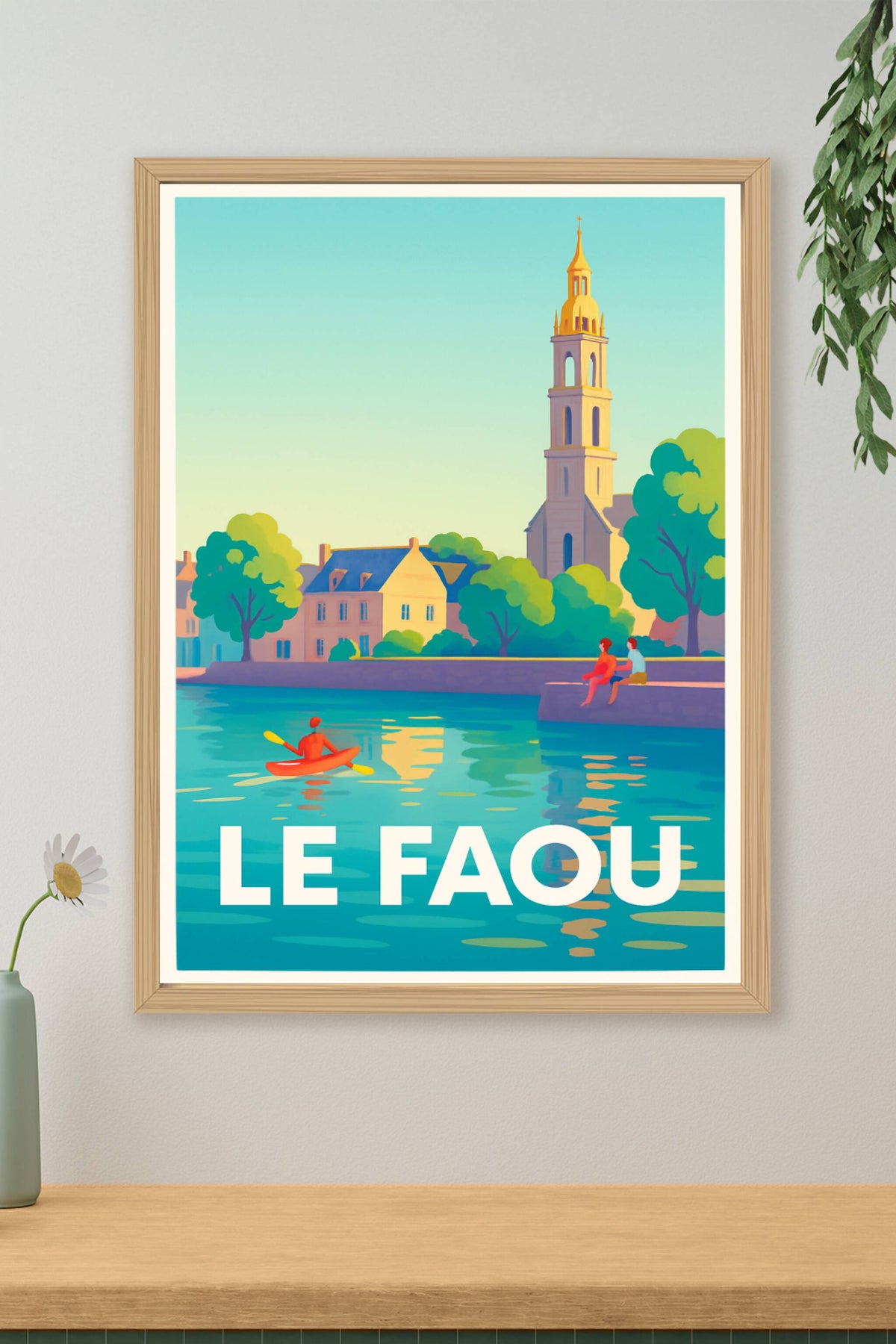 Affiche Le Faou — Évasion paisible au bord de l'eau · poster d'art de Le Faou