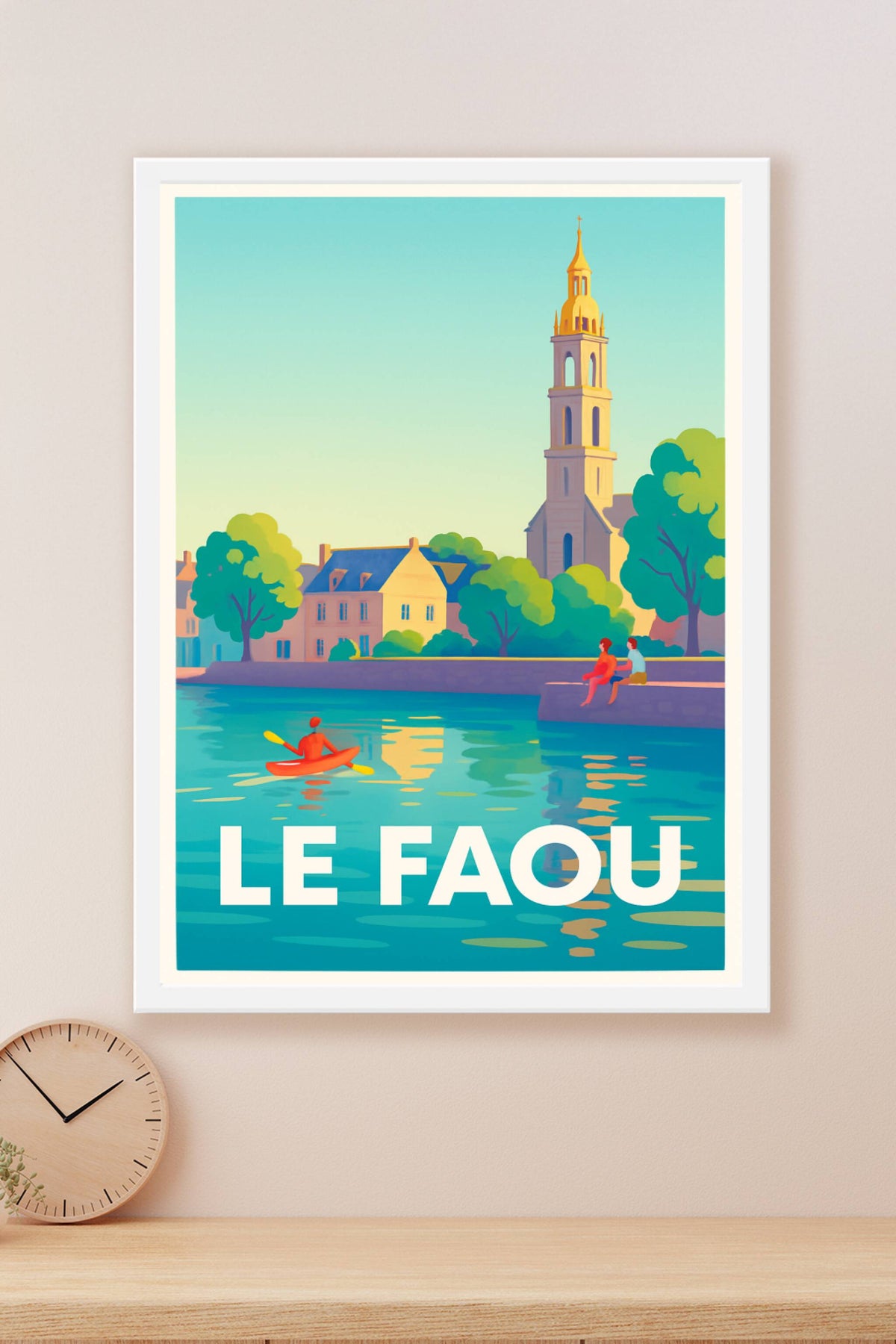 Affiche Le Faou — Évasion paisible au bord de l'eau · poster d'art de Le Faou