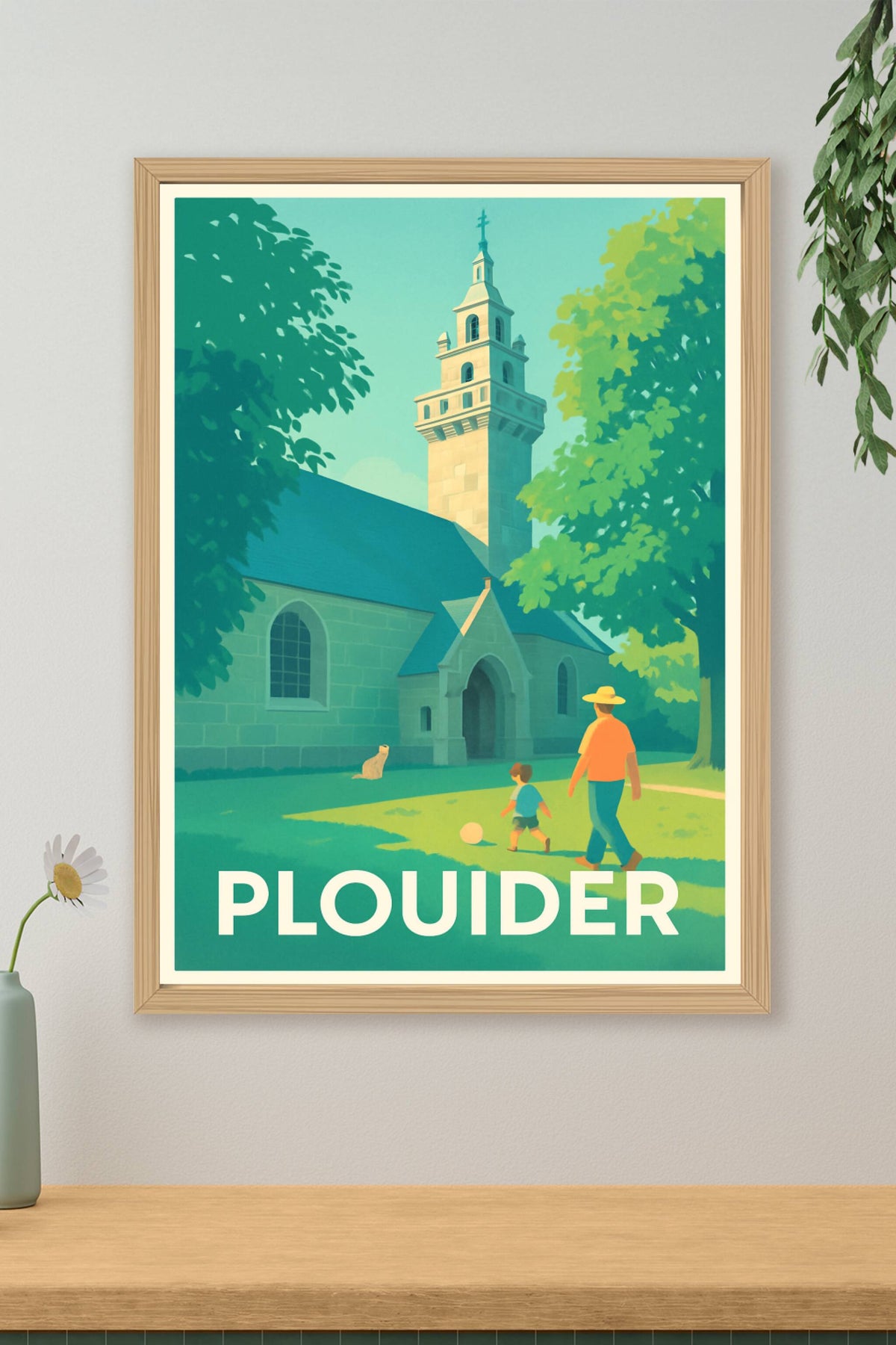 Affiche Plouider — Tranquillité et charme breton · poster d'art de Plouider