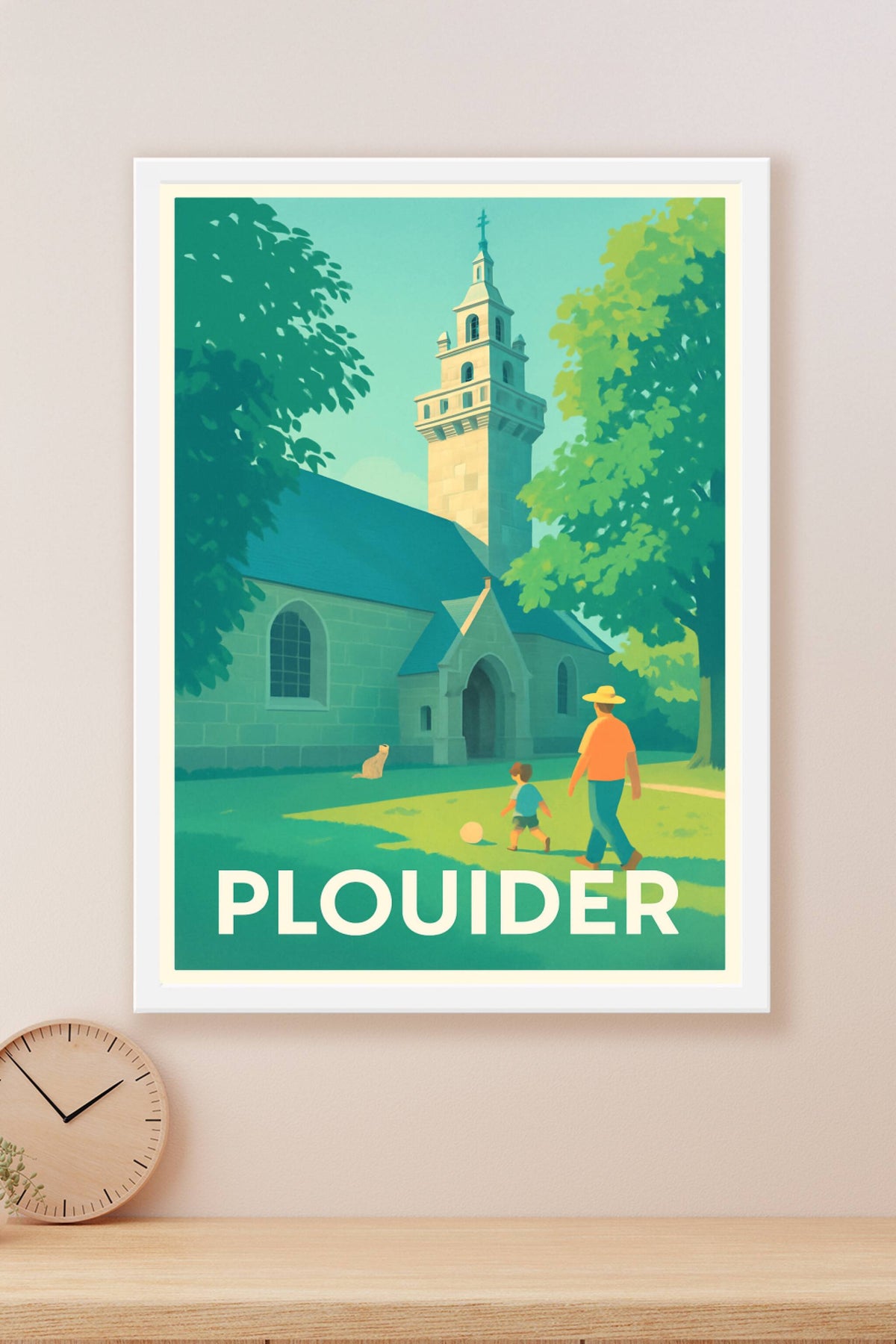 Affiche Plouider — Tranquillité et charme breton · poster d'art de Plouider