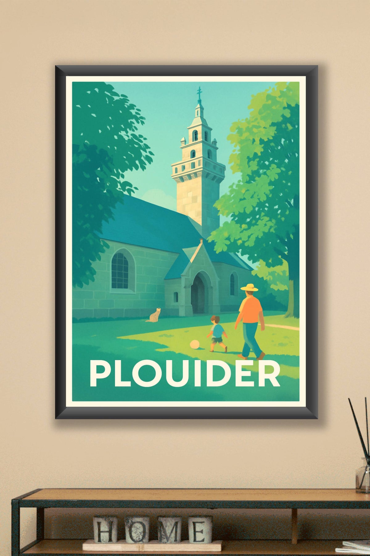 Affiche Plouider — Tranquillité et charme breton · poster d'art de Plouider