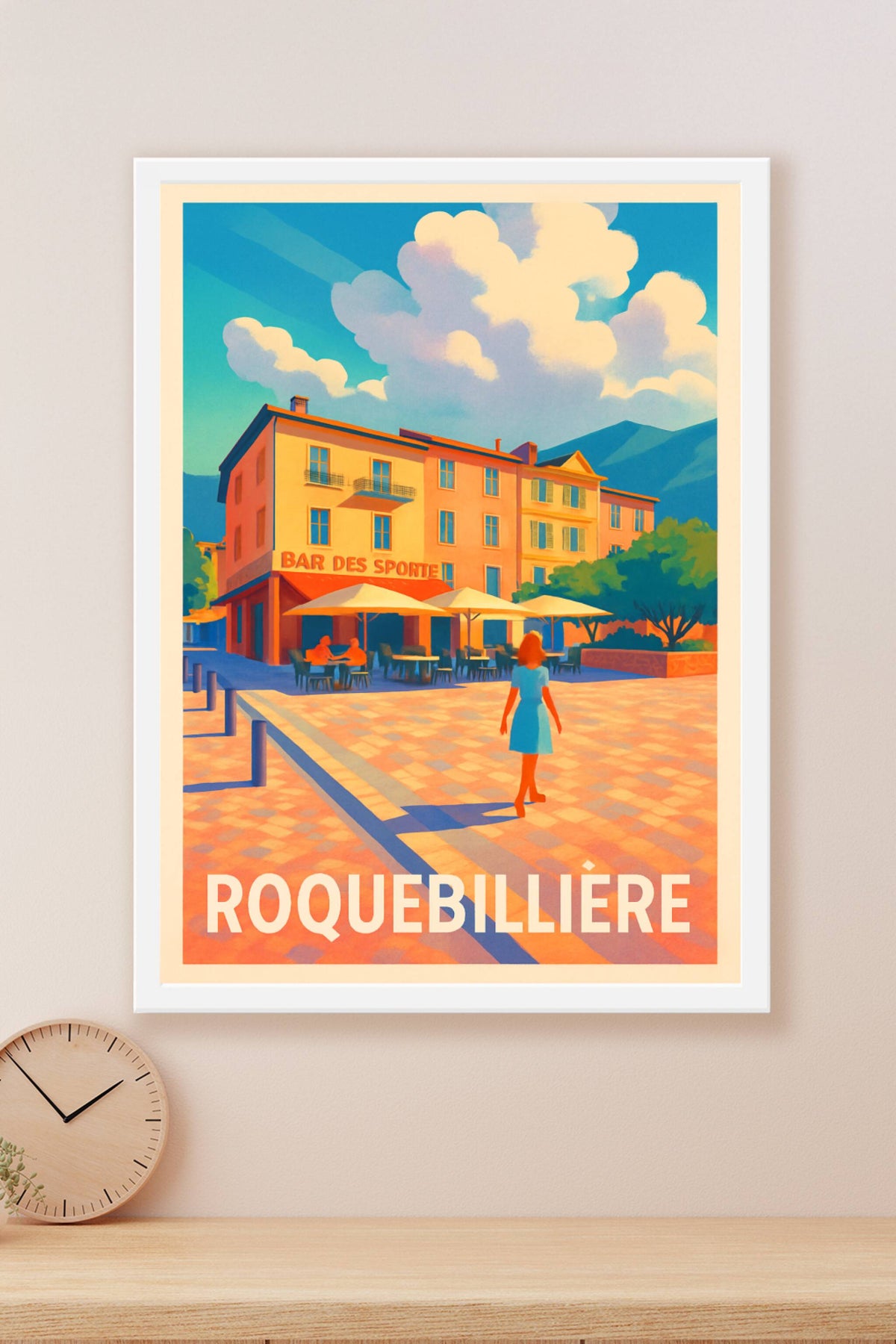 Affiche Roquebillière — Douceur et charme provençal · poster d'art de Roquebillière
