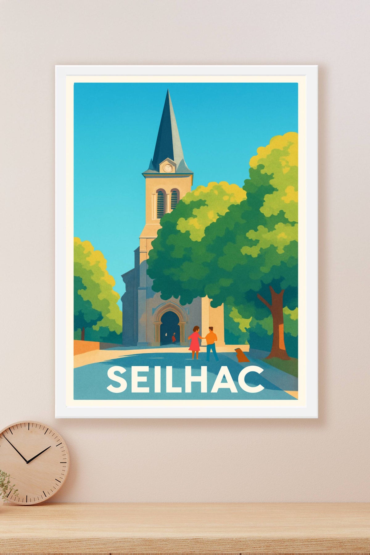 Affiche Seilhac — Charme et sérénité au cœur du village · poster d'art de Seilhac