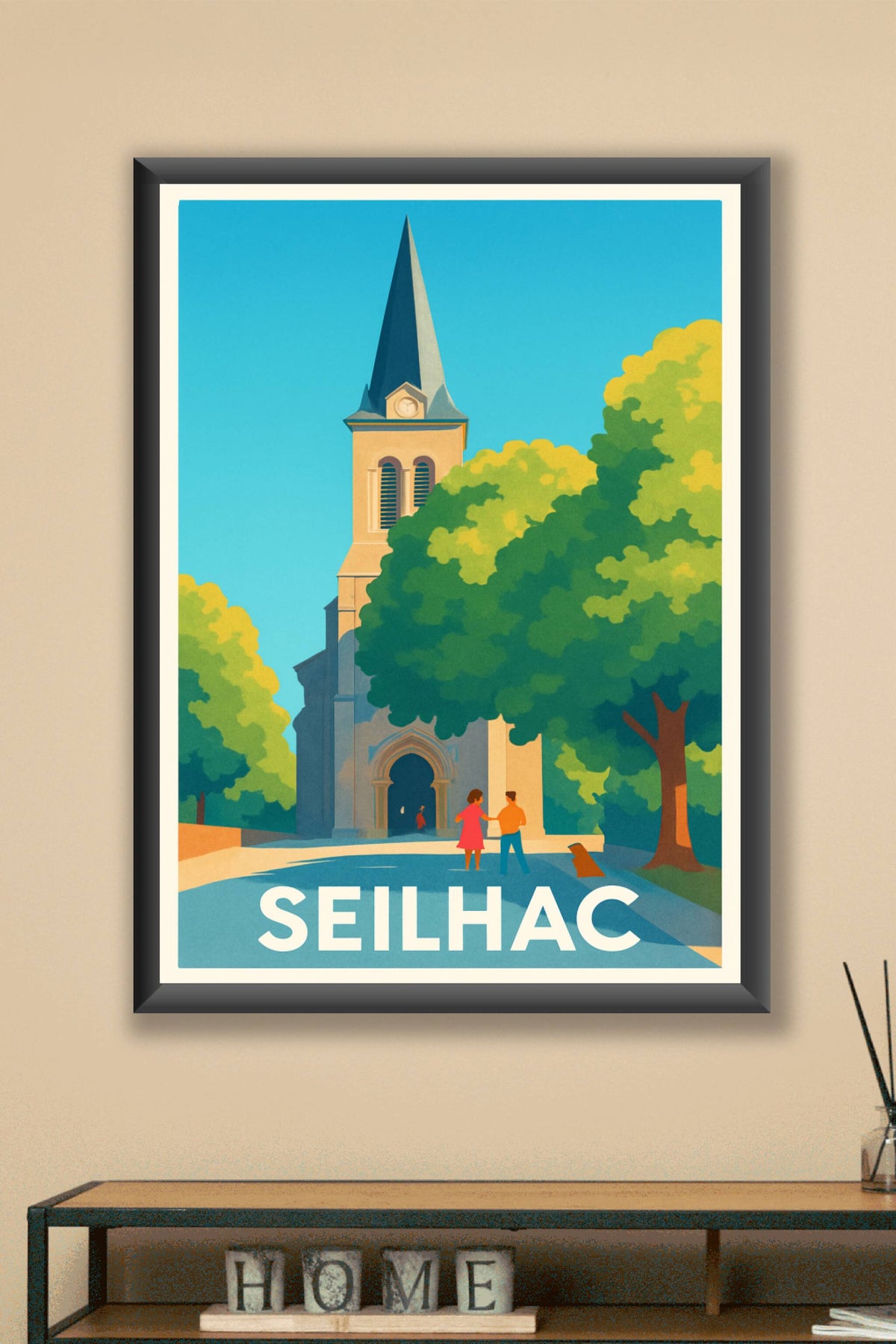 Affiche Seilhac — Charme et sérénité au cœur du village · poster d'art de Seilhac