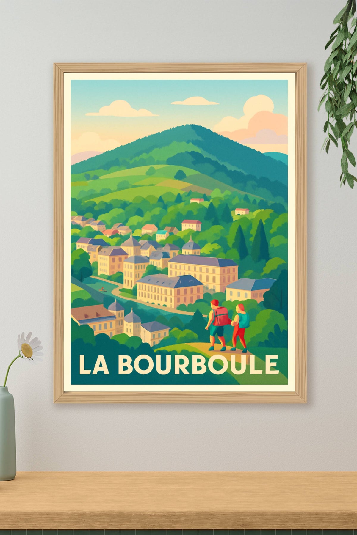 Affiche La Bourboule — Évasion nature et patrimoine au cœur des volcans · poster d'art de La Bourboule