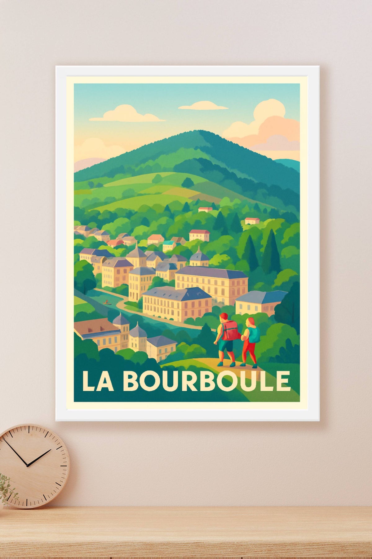 Affiche La Bourboule — Évasion nature et patrimoine au cœur des volcans · poster d'art de La Bourboule