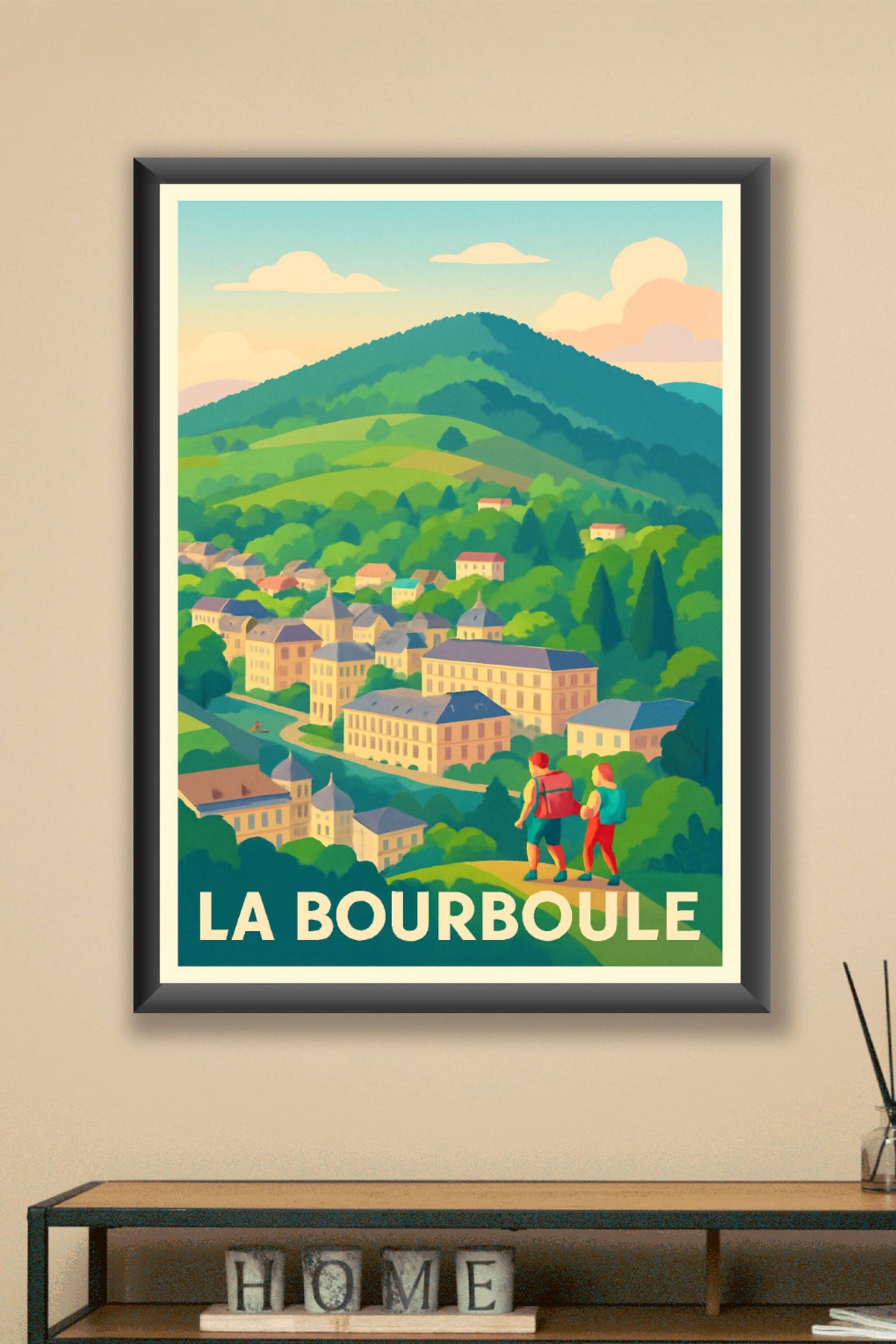 Affiche La Bourboule — Évasion nature et patrimoine au cœur des volcans · poster d'art de La Bourboule