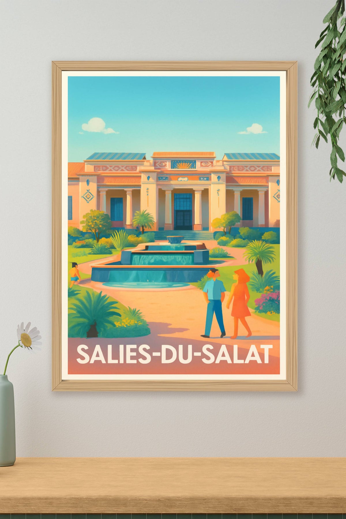 Affiche Salies-du-Salat — L'élégance de la station thermale · poster d'art de Salies-du-Salat