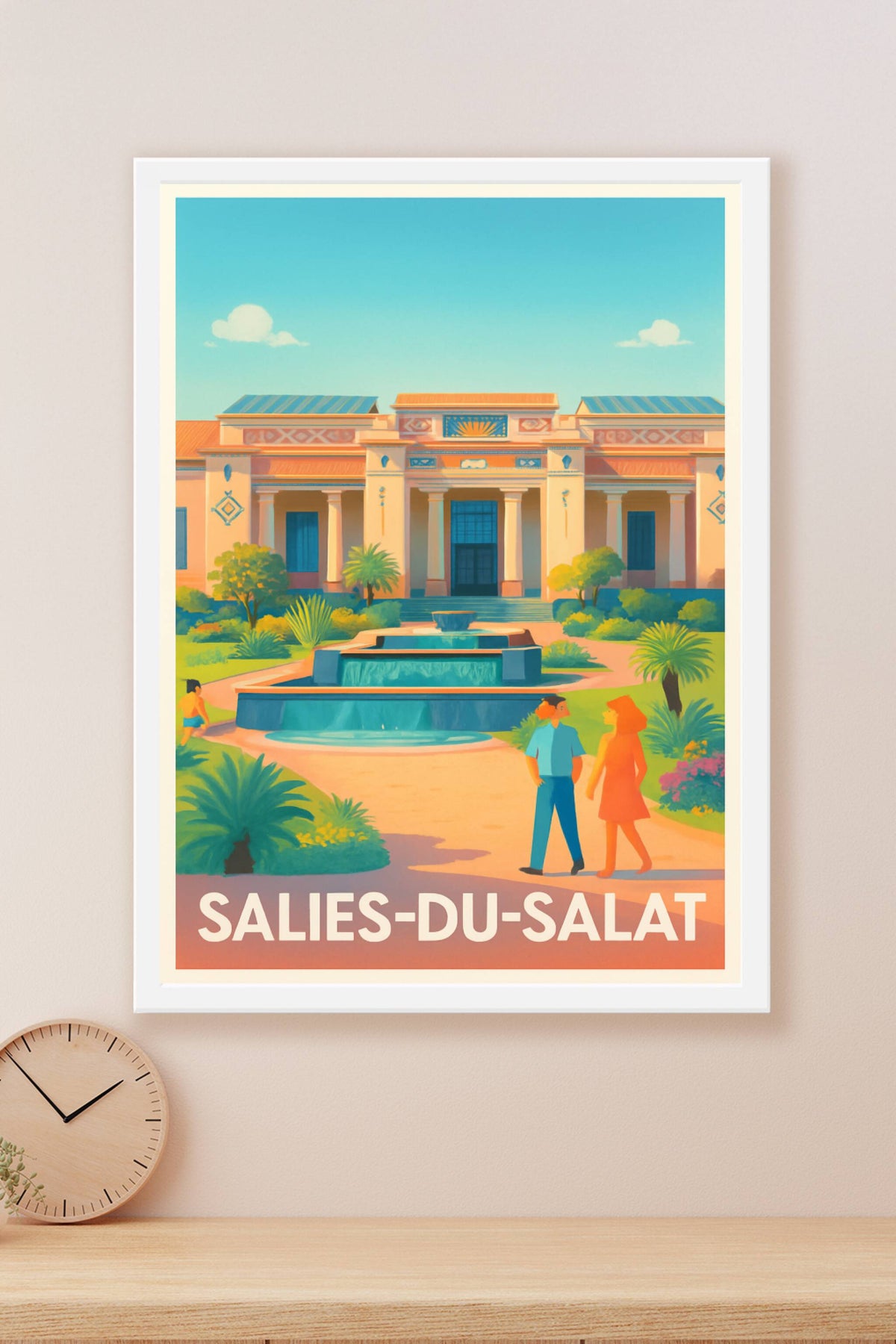 Affiche Salies-du-Salat — L'élégance de la station thermale · poster d'art de Salies-du-Salat