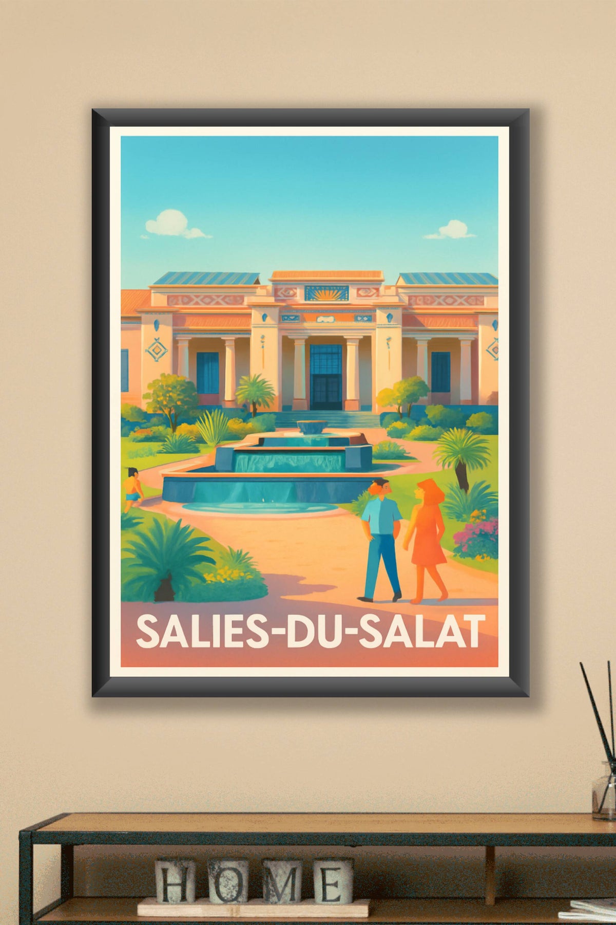 Affiche Salies-du-Salat — L'élégance de la station thermale · poster d'art de Salies-du-Salat