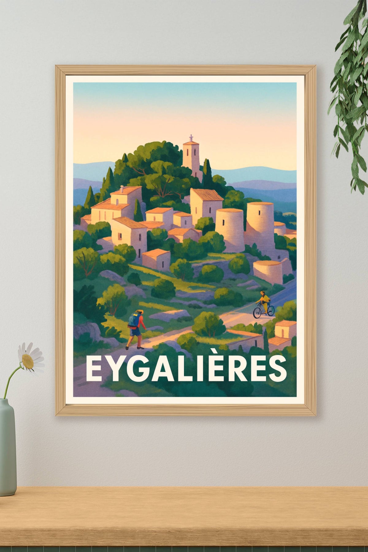 Affiche Eygalieres — Charme Provençal au Cœur de la Nature · poster d'art de Eygalieres