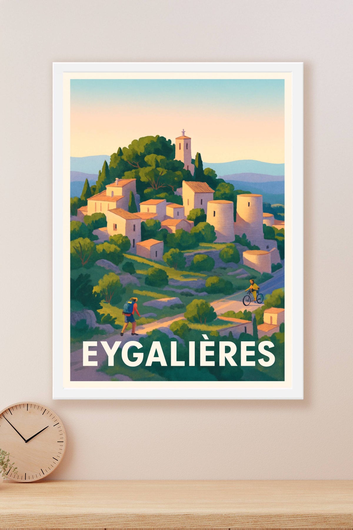 Affiche Eygalieres — Charme Provençal au Cœur de la Nature · poster d'art de Eygalieres