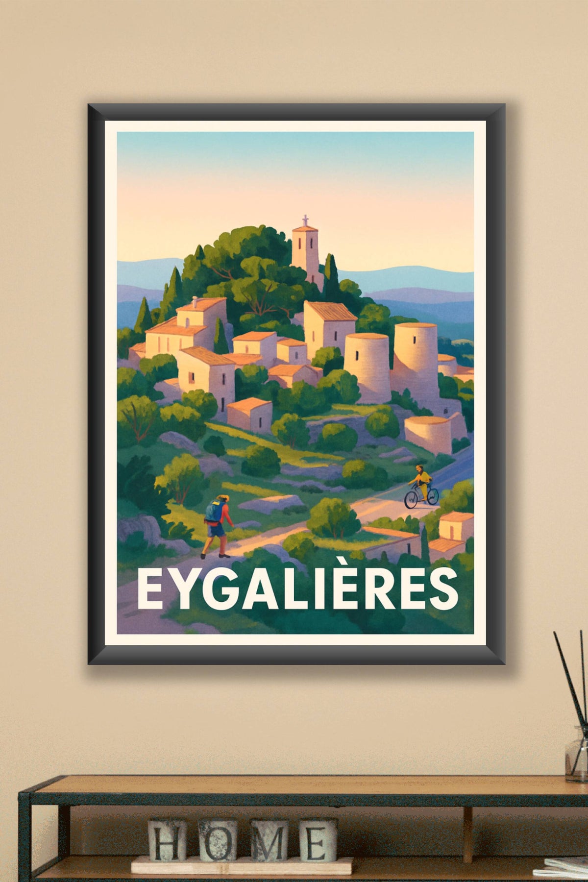 Affiche Eygalieres — Charme Provençal au Cœur de la Nature · poster d'art de Eygalieres
