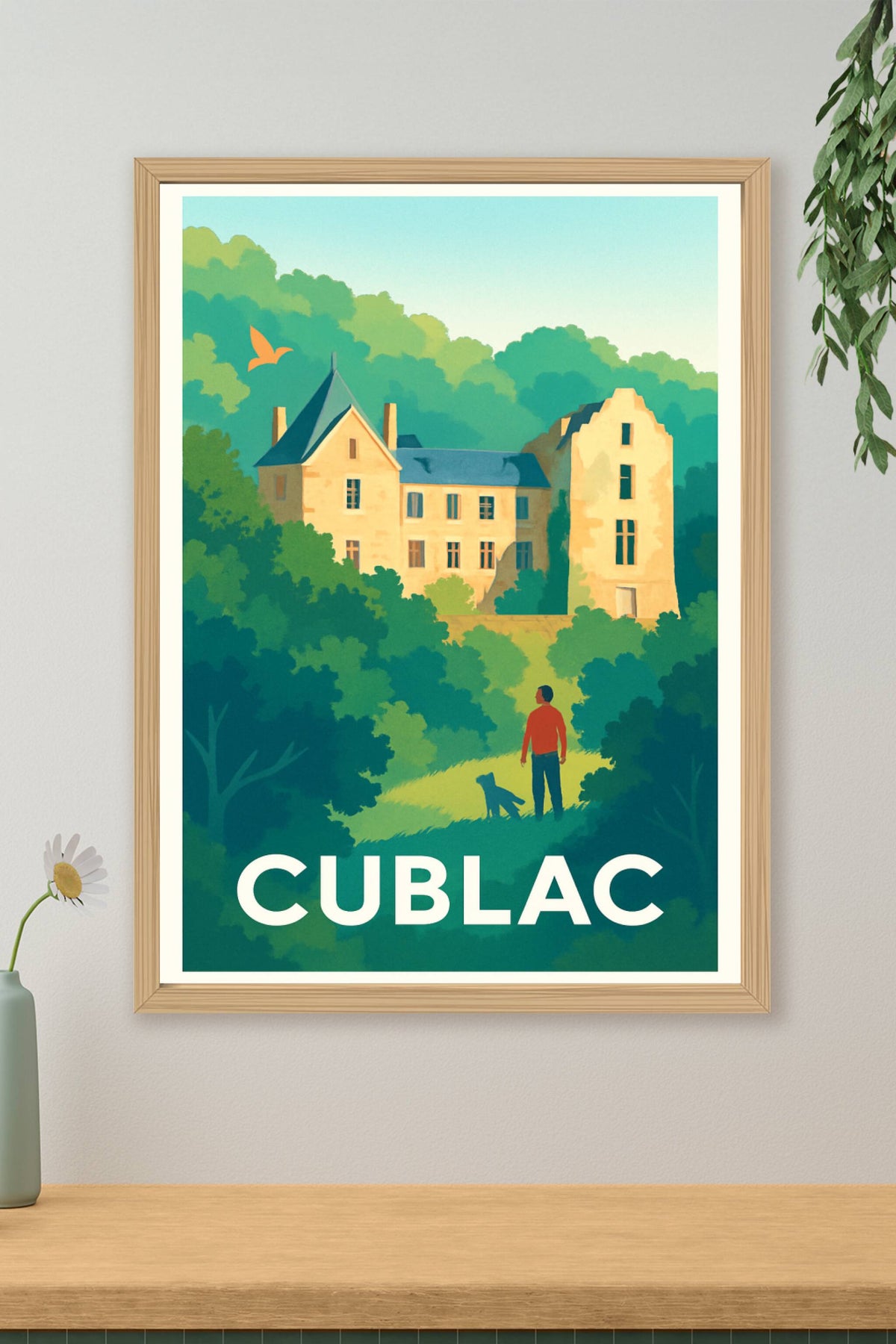Affiche Cublac — Évasion au cœur de la nature et du patrimoine · poster d'art de Cublac