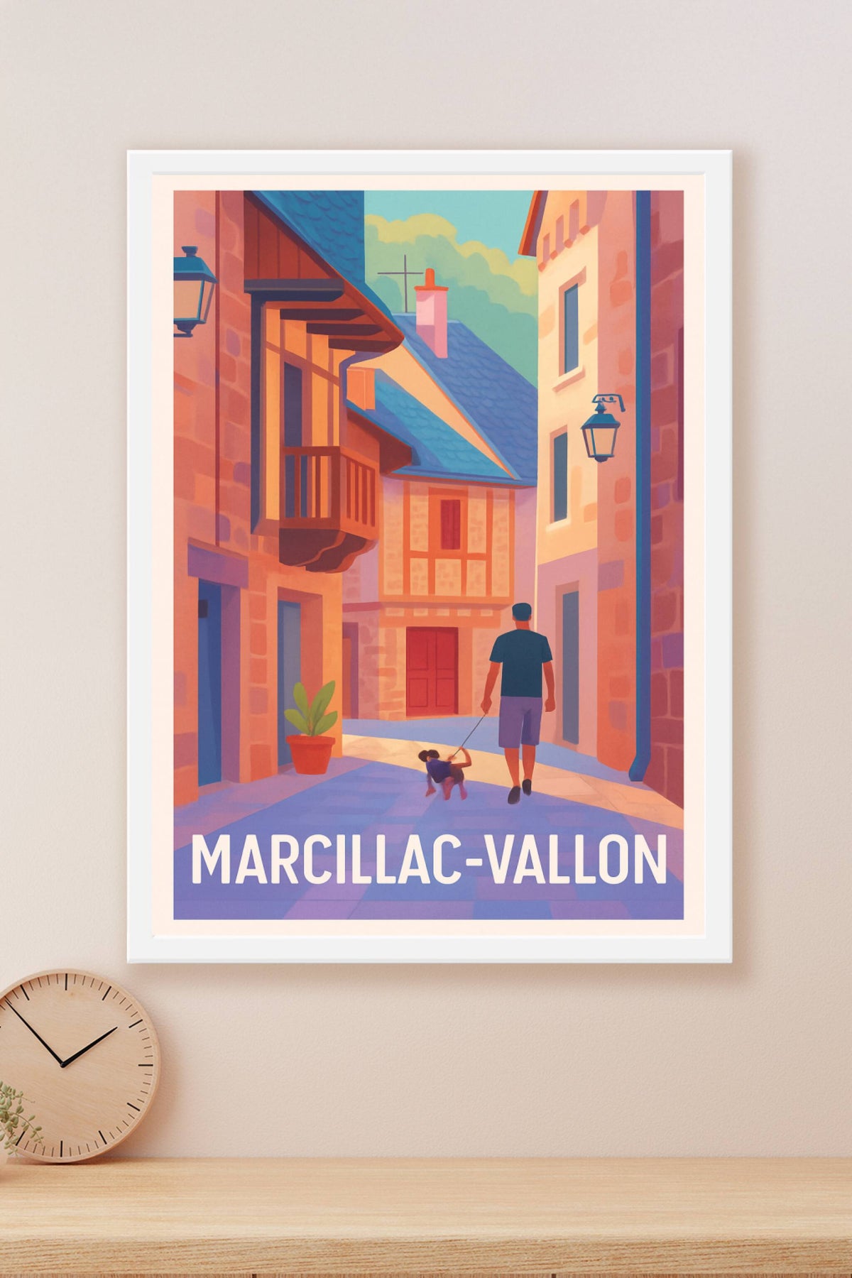 Affiche Marcillac-Vallon — Promenade paisible au cœur du village · poster d'art de Marcillac-Vallon