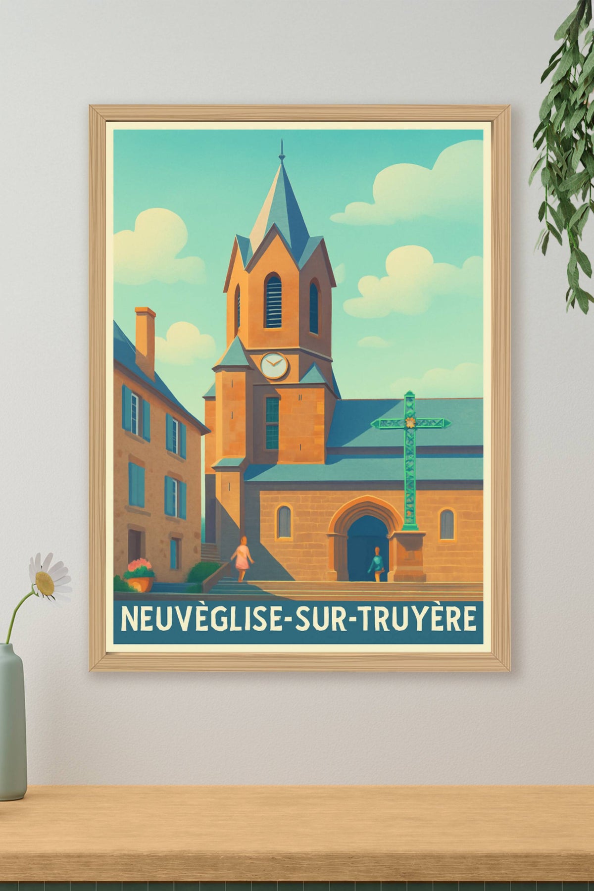 Affiche Neuvèglise-sur-Truyère — Charme historique et sérénité · poster d'art de Neuvèglise-sur-Truyère
