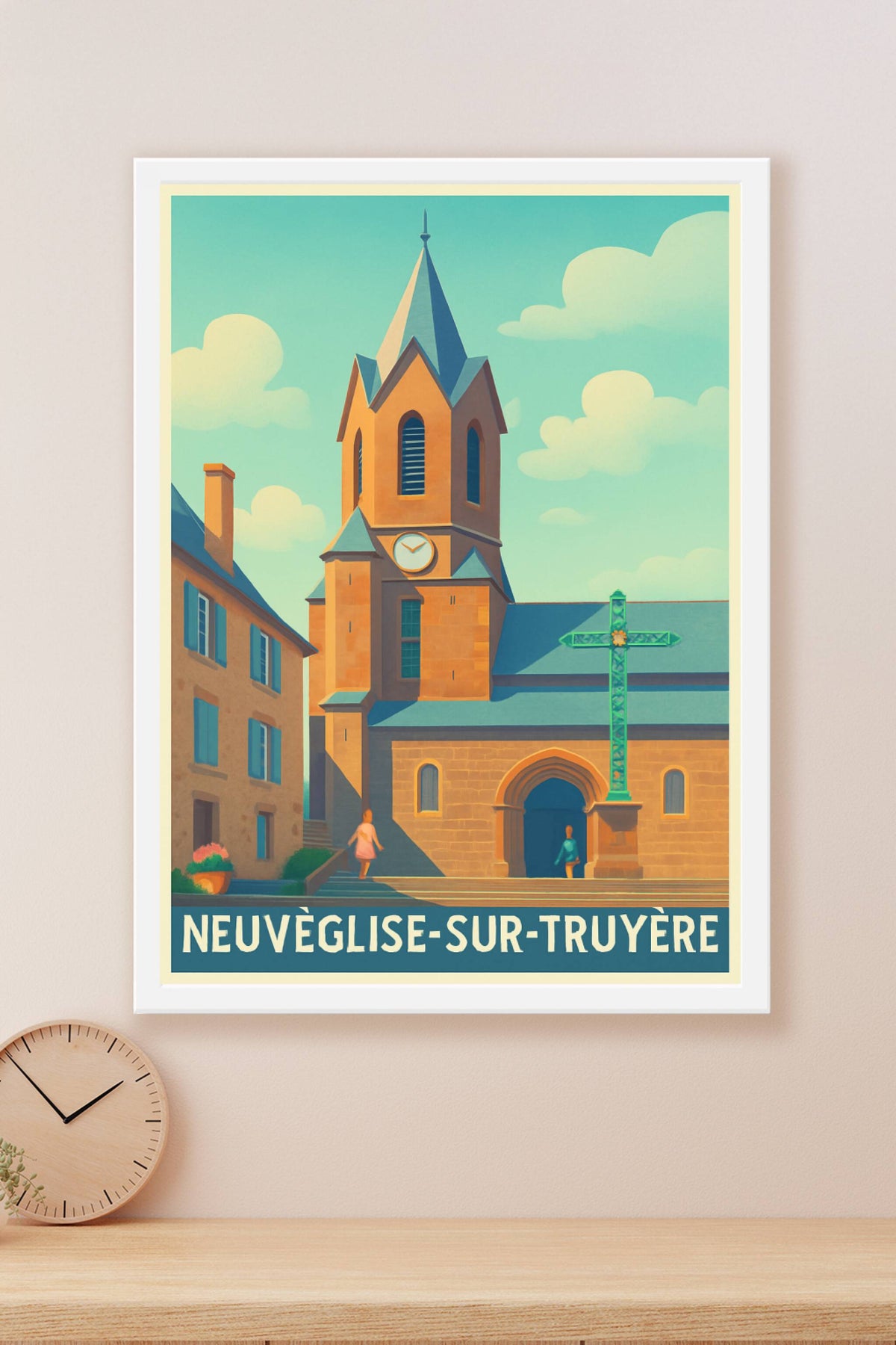 Affiche Neuvèglise-sur-Truyère — Charme historique et sérénité · poster d'art de Neuvèglise-sur-Truyère