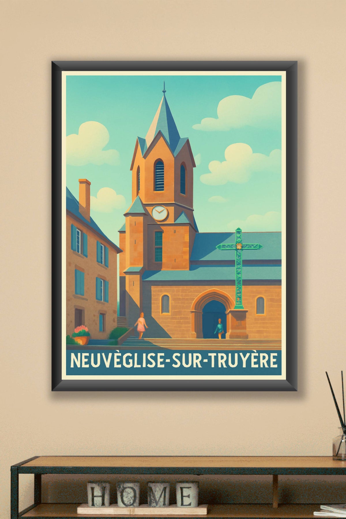 Affiche Neuvèglise-sur-Truyère — Charme historique et sérénité · poster d'art de Neuvèglise-sur-Truyère