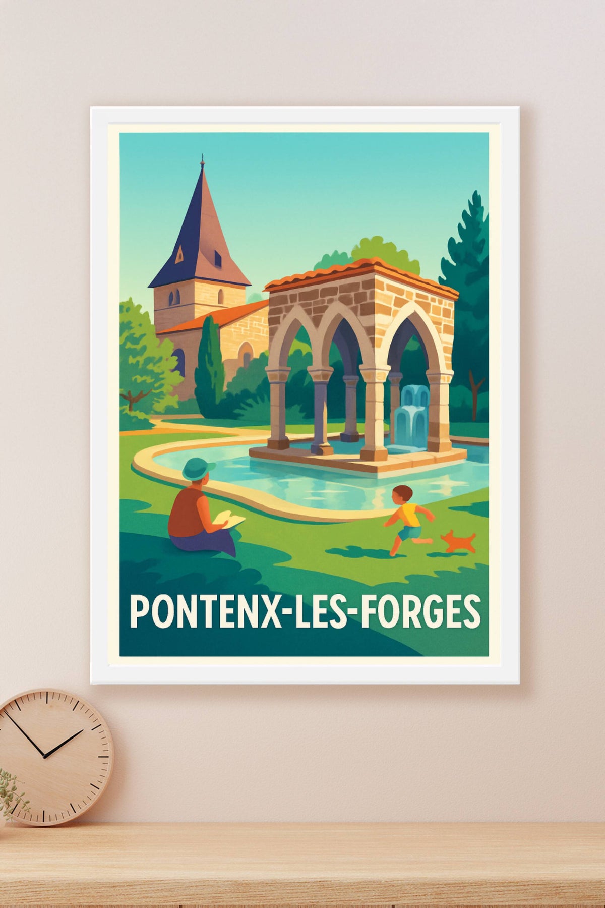 Affiche Pontenx-les-Forges — Nature et patrimoine au cœur des Landes · poster d'art de Pontenx-les-Forges