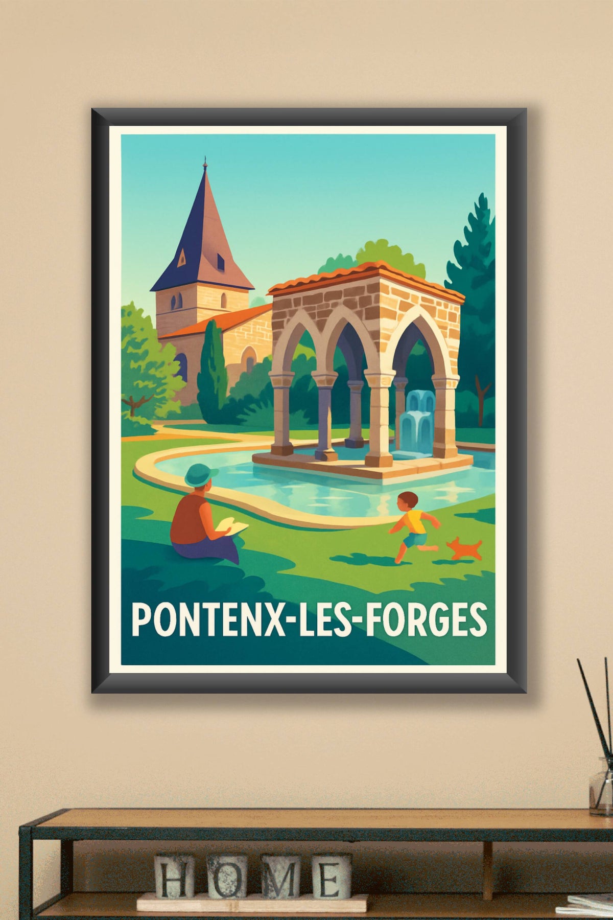 Affiche Pontenx-les-Forges — Nature et patrimoine au cœur des Landes · poster d'art de Pontenx-les-Forges