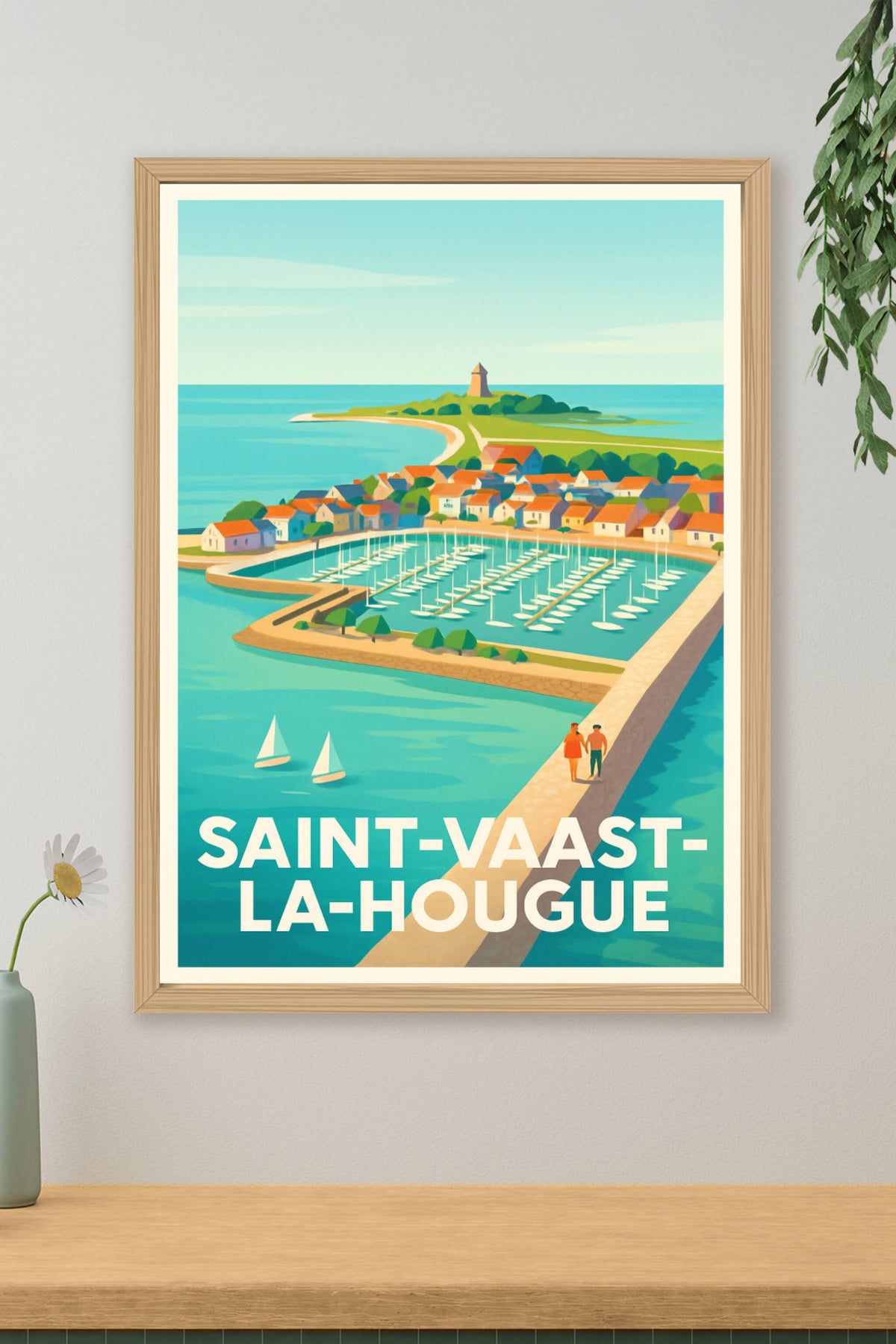 Affiche Saint-Vaast-la-Hougue — Un havre de paix en bord de mer · poster d'art de Saint-Vaast-la-Hougue